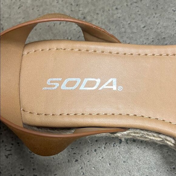 Soda Cream and Tan Espadrille Sandals - Picture 2 of 8